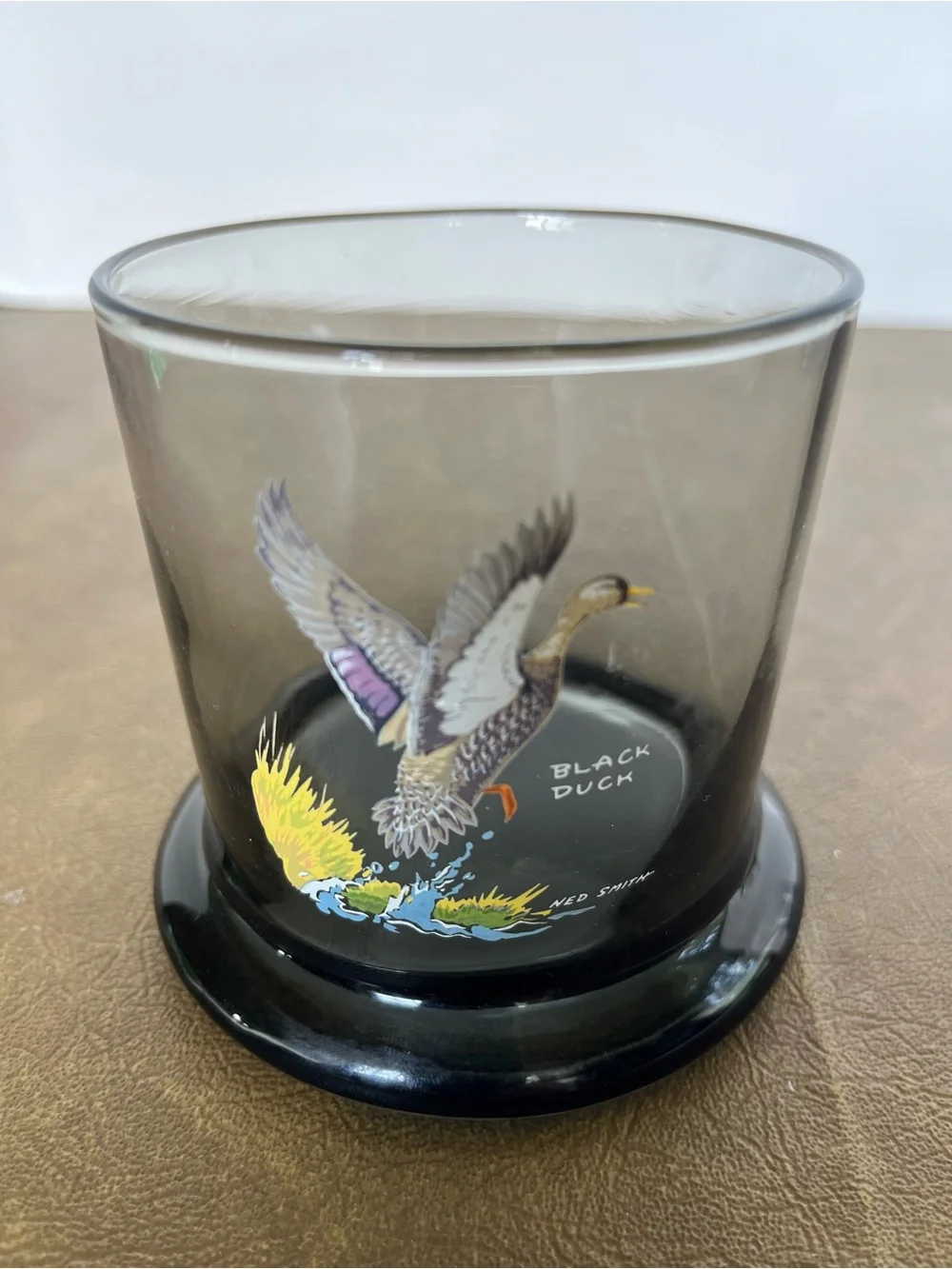 Ned Smith Waterfowl Vintage Culver Double Old-Fashioned Glasses Set of 2
